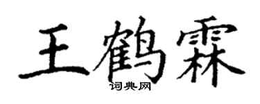 丁谦王鹤霖楷书个性签名怎么写