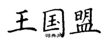 丁谦王国盟楷书个性签名怎么写