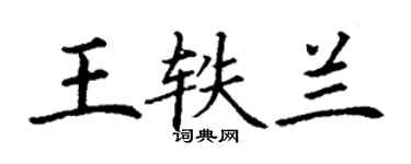 丁谦王轶兰楷书个性签名怎么写