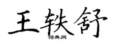丁谦王轶舒楷书个性签名怎么写