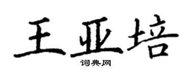 丁谦王亚培楷书个性签名怎么写