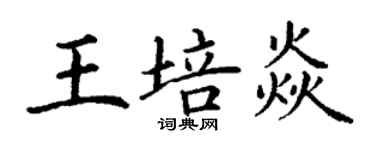 丁谦王培焱楷书个性签名怎么写