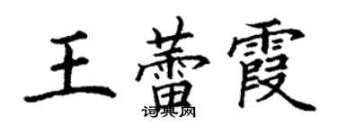 丁谦王蕾霞楷书个性签名怎么写