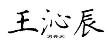 丁谦王沁辰楷书个性签名怎么写