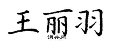 丁谦王丽羽楷书个性签名怎么写