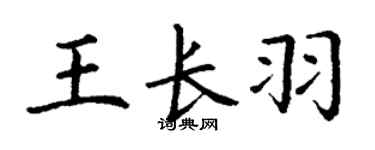 丁谦王长羽楷书个性签名怎么写