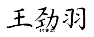 丁谦王劲羽楷书个性签名怎么写