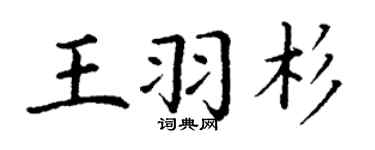 丁谦王羽杉楷书个性签名怎么写