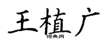 丁谦王植广楷书个性签名怎么写