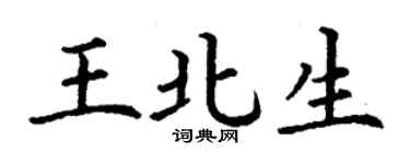丁谦王北生楷书个性签名怎么写