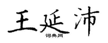 丁谦王延沛楷书个性签名怎么写