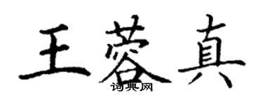 丁谦王蓉真楷书个性签名怎么写