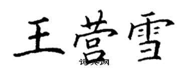 丁谦王营雪楷书个性签名怎么写