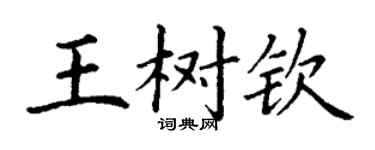 丁谦王树钦楷书个性签名怎么写
