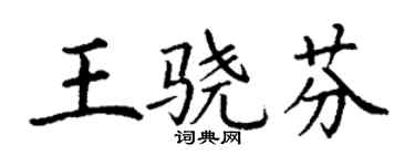 丁谦王骁芬楷书个性签名怎么写