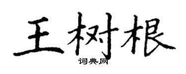 丁谦王树根楷书个性签名怎么写