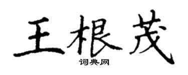 丁谦王根茂楷书个性签名怎么写