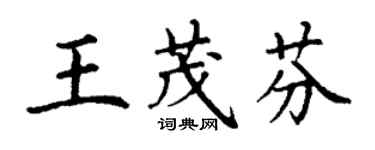 丁谦王茂芬楷书个性签名怎么写
