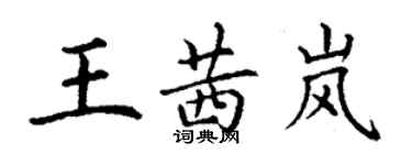 丁谦王茜岚楷书个性签名怎么写