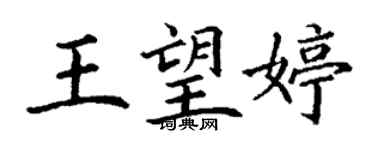 丁谦王望婷楷书个性签名怎么写