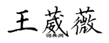 丁谦王葳薇楷书个性签名怎么写