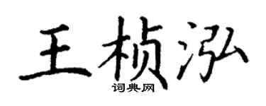 丁谦王桢泓楷书个性签名怎么写