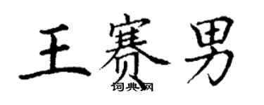 丁谦王赛男楷书个性签名怎么写