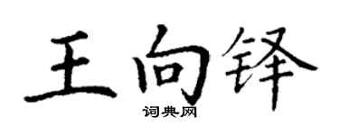 丁谦王向铎楷书个性签名怎么写
