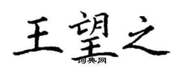 丁谦王望之楷书个性签名怎么写