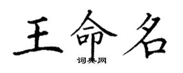 丁谦王命名楷书个性签名怎么写