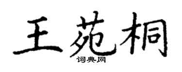 丁谦王苑桐楷书个性签名怎么写