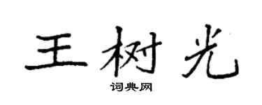 袁强王树光楷书个性签名怎么写