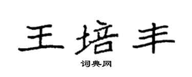 袁强王培丰楷书个性签名怎么写