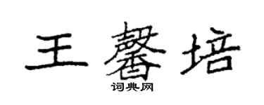 袁强王馨培楷书个性签名怎么写