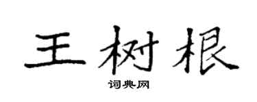 袁强王树根楷书个性签名怎么写
