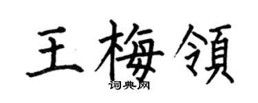 何伯昌王梅领楷书个性签名怎么写