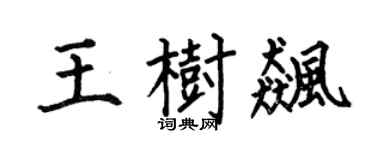 何伯昌王树飙楷书个性签名怎么写