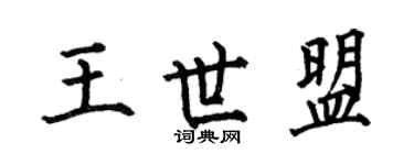 何伯昌王世盟楷书个性签名怎么写
