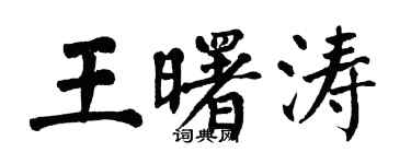 翁闿运王曙涛楷书个性签名怎么写