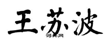 翁闿运王苏波楷书个性签名怎么写