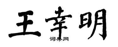 翁闿运王幸明楷书个性签名怎么写