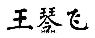 翁闿运王琴飞楷书个性签名怎么写