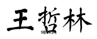 翁闿运王哲林楷书个性签名怎么写