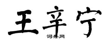 翁闿运王辛宁楷书个性签名怎么写