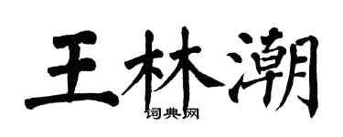 翁闿运王林潮楷书个性签名怎么写