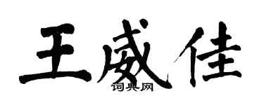 翁闿运王威佳楷书个性签名怎么写
