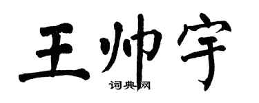 翁闿运王帅宇楷书个性签名怎么写
