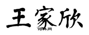 翁闿运王家欣楷书个性签名怎么写
