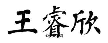 翁闿运王睿欣楷书个性签名怎么写