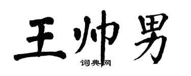 翁闿运王帅男楷书个性签名怎么写